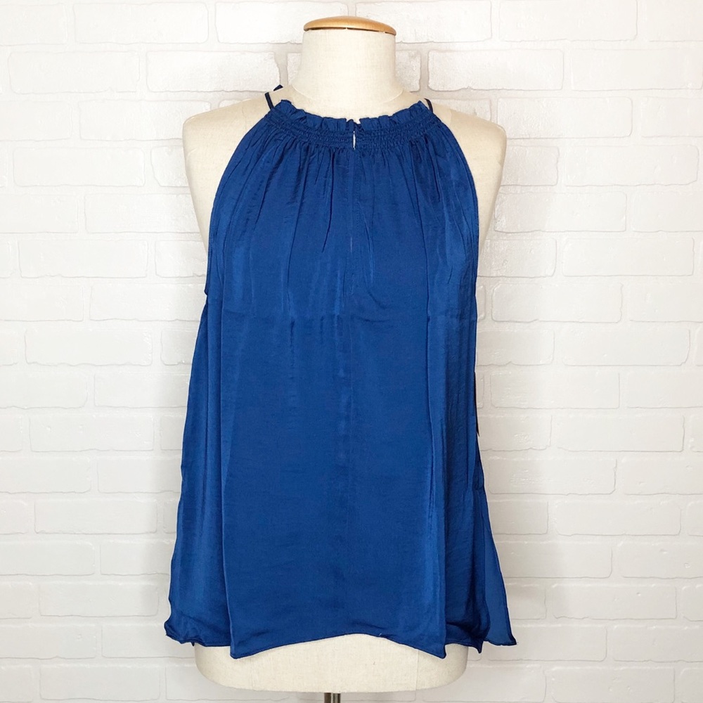 Blue Rachel Roy Malinda Sleeveless Smocked Split